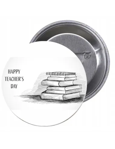 Przypinki buttony HAPPY TEACHER'S DAY  znaczki badziki z grafiką