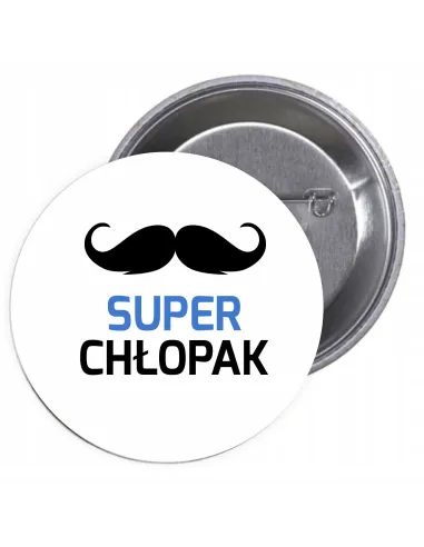 Przypinki buttony SUPER CHŁOPAK  znaczki badziki z grafiką
