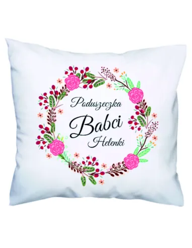 Poduszka prezent na Dzień Babci z nadrukiem poduszeczka babci imię