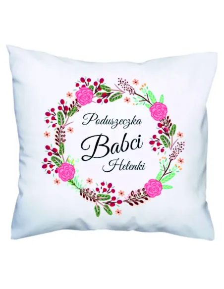 Poduszka prezent na Dzień Babci z nadrukiem poduszeczka babci imię