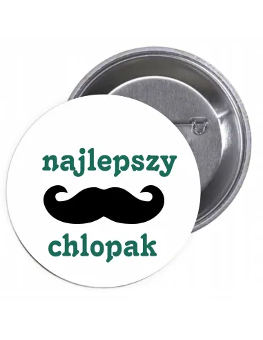Przypinki buttony NAJLEPSZY CHŁOPAK   znaczki badziki z grafiką