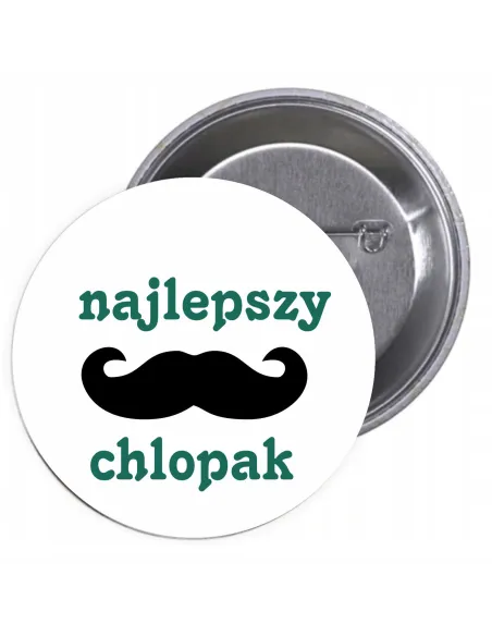 Przypinki buttony NAJLEPSZY CHŁOPAK   znaczki badziki z grafiką