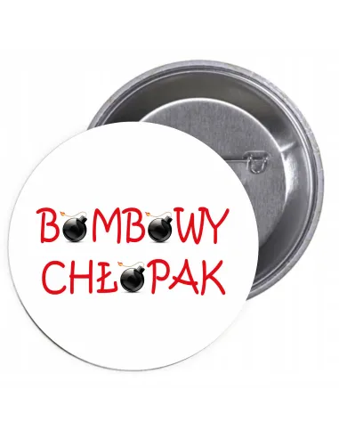 Przypinki buttony BOMBOWY CHŁOPAK   znaczki badziki z grafiką