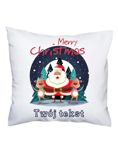 Poduszka z nadrukiem świątecznym Prezent na Święta Merry Christmas