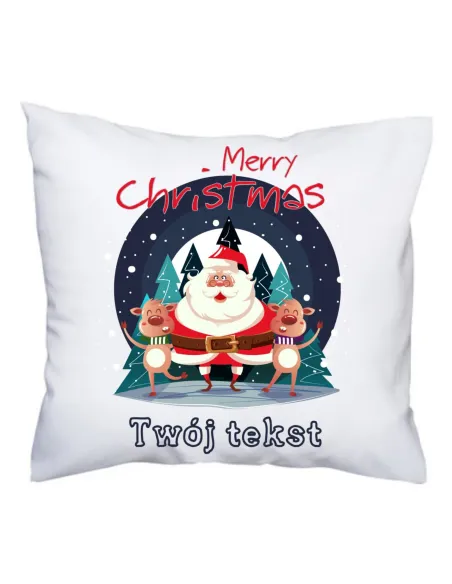 Poduszka z nadrukiem świątecznym Prezent na Święta Merry Christmas
