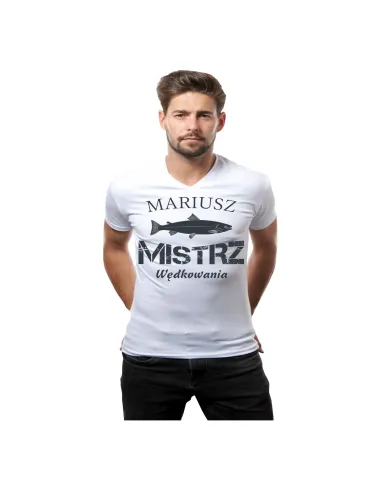 Koszulka z nadrukiem imię mistrz wędkowania