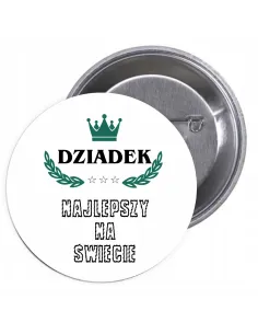 Przypinki buttony DZIADEK NAJLEPSZY NA ŚWIECIE  znaczki badziki z grafiką