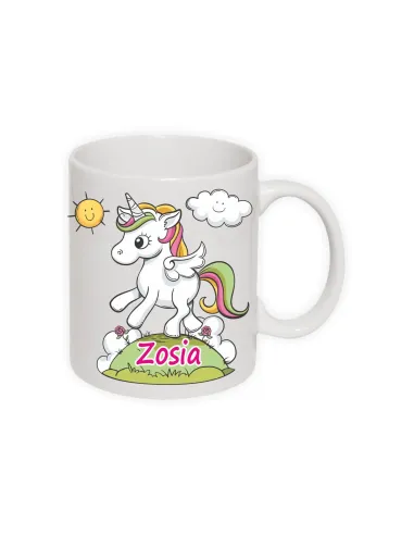 Kubek z nadrukiem jednorożec z imieniem