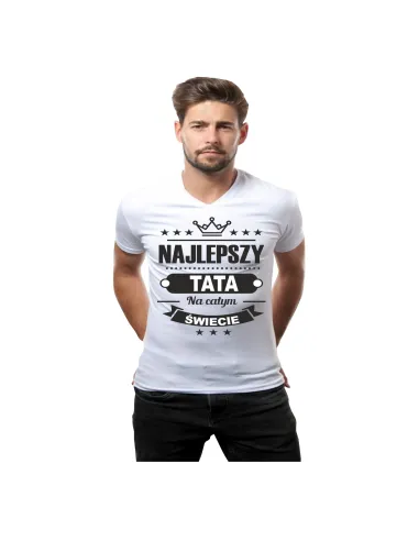 Koszulka z nadrukiem najlepszy tata na świecie
