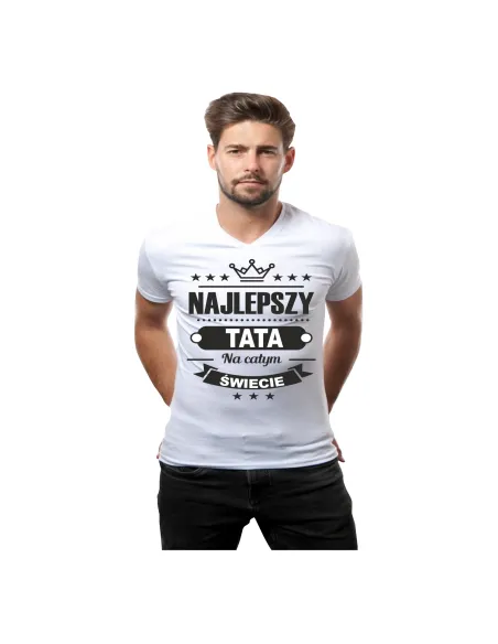 Koszulka z nadrukiem najlepszy tata na świecie