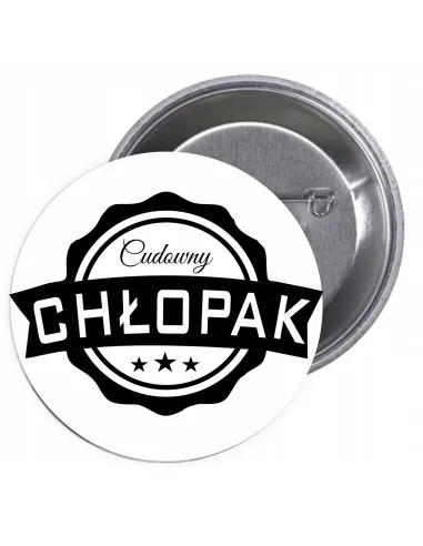 Przypinki buttony CUDOWNY CHŁOPAK   znaczki badziki z grafiką