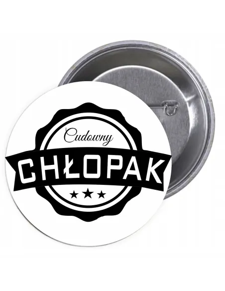 Przypinki buttony CUDOWNY CHŁOPAK   znaczki badziki z grafiką