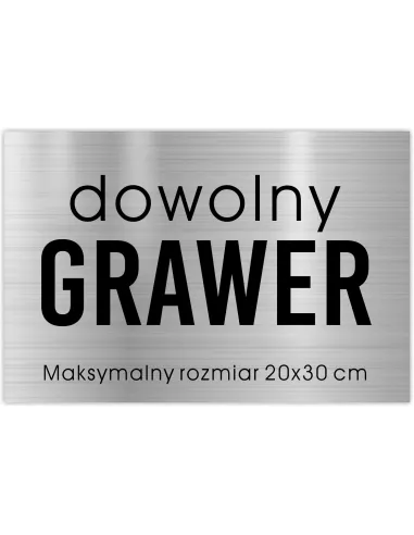 Tabliczka grawerowna na laminacie grawerskim