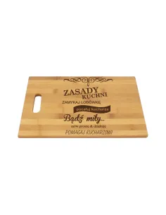 DESKA DO KROJENIA Z grawerem PREZENT zasady kuchni