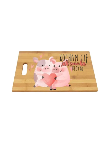 Deska bambus z nadrukiem WALENTYNKI słodkie wzory