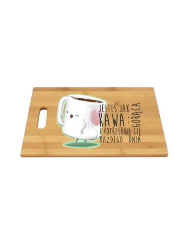 Deska bambusowa kolorowy nadruk WALENTYNKI prezent