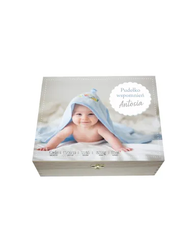 PUDEŁKO WSPOMNIEŃ na CHRZEST ROCZEK nadruk UV