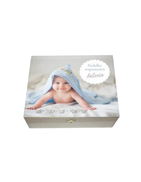 PUDEŁKO WSPOMNIEŃ na CHRZEST ROCZEK nadruk UV