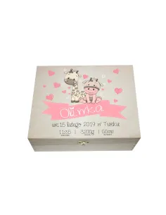 PUDEŁKO WSPOMNIEŃ na CHRZEST ROCZEK nadruk UV foto