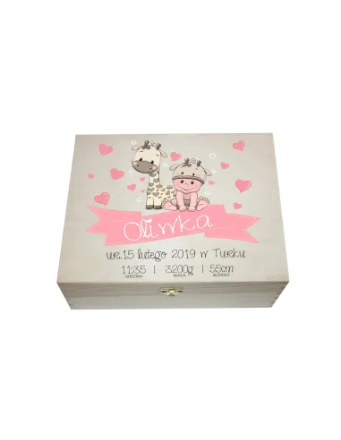 PUDEŁKO WSPOMNIEŃ na CHRZEST ROCZEK nadruk UV foto