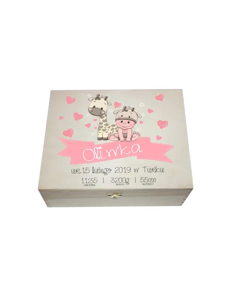 PUDEŁKO WSPOMNIEŃ na CHRZEST ROCZEK nadruk UV foto