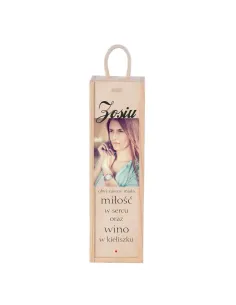 PREZENT dla żony kobiety mamy skrzynka na wino