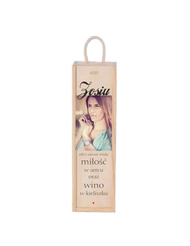 PREZENT dla żony kobiety mamy skrzynka na wino