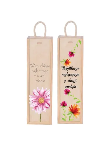 PREZENT NA imieniny urodziny skrzynka na wino