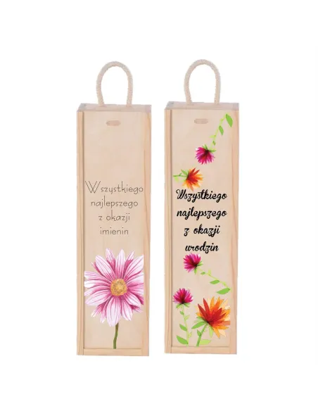 PREZENT NA imieniny urodziny skrzynka na wino