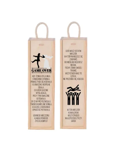 PREZENT NA wieczór kawalerski skrzynka na wino