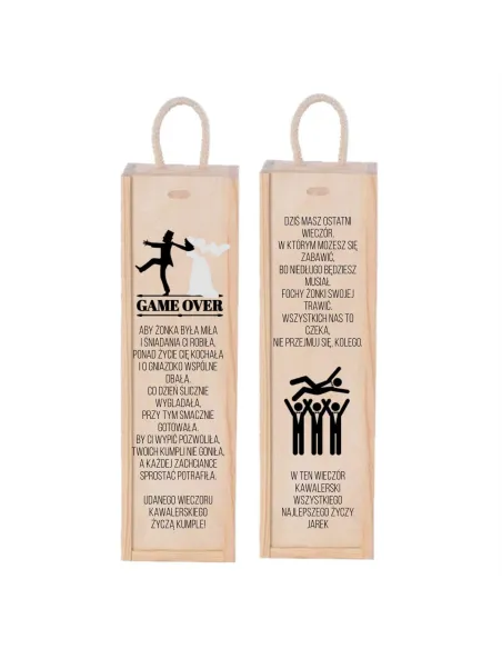 PREZENT NA wieczór kawalerski skrzynka na wino