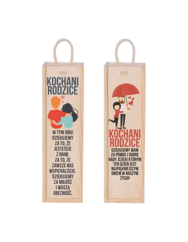 SKRZYNKA NA WINO podziękowanie dla rodziców alkohol