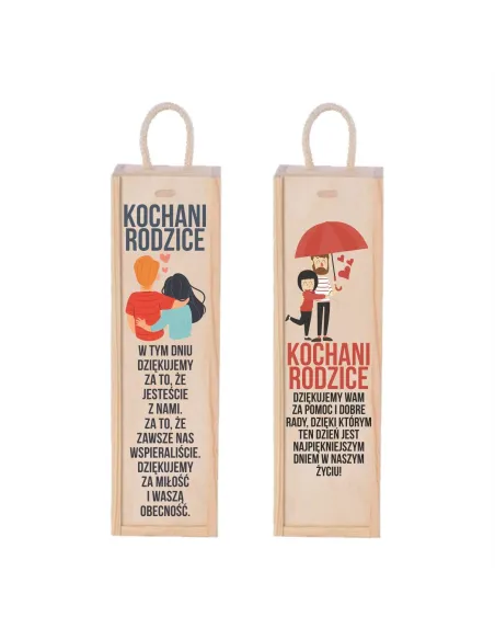 SKRZYNKA NA WINO podziękowanie dla rodziców alkohol