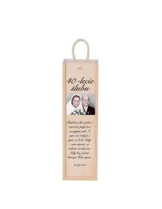 SKRZYNKA NA WINO prezent na rocznicę ślubu nadruk