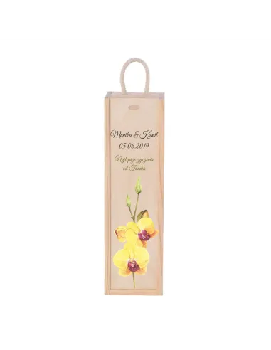 SKRZYNKA NA WINO prezent na ślub z nadrukiem UV