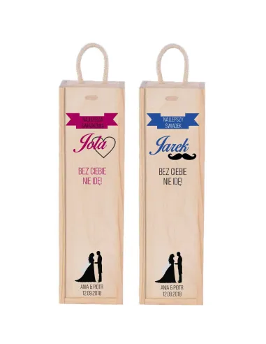 Skrzynka na wino PROŚBA O ŚWIADKOWANIE DLA ŚWIADKA