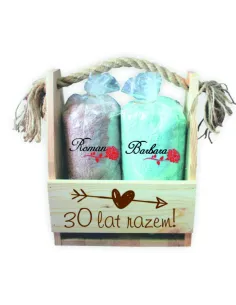 prezent na rocznicę ślubu 2 ręczniki haft pudełko