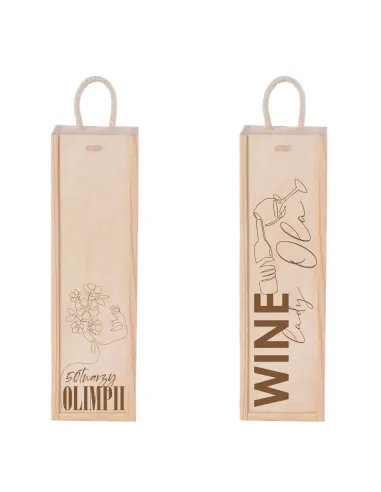 Skrzynka na wino grawer na DZIEŃ KOBIET z imieniem