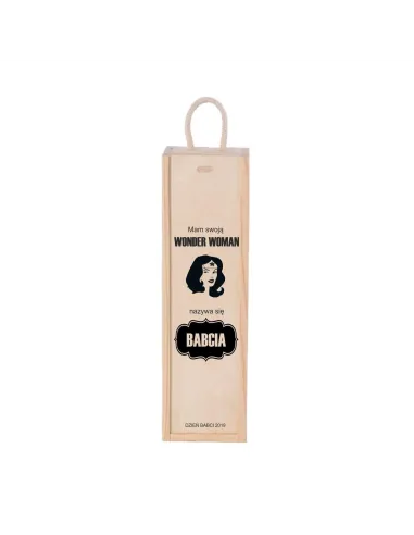 SKRZYNKA NA WINO GRAWER prezent dla BABCI DZIADKA