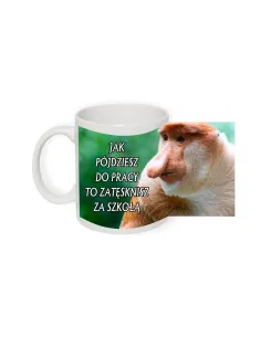 Kubek z nadrukiem Janusz jak pójdziesz do pracy to zatęsknisz za szkołą