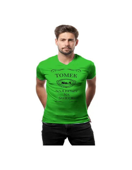 Koszulka z nadrukiem imię najlepszy na świecie
