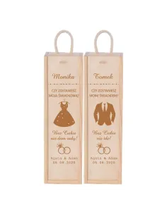 SKRZYNKA NA WINO PROŚBA O ŚWIADKOWANIE grawer