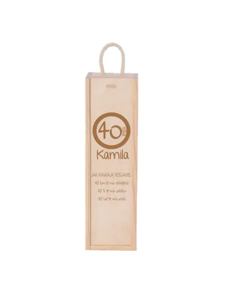 SKRZYNKA PUDEŁKO NA WINO prezent na urodziny 30 40