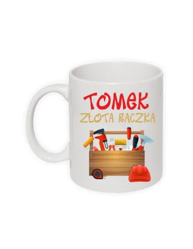 Kubek z nadrukiem imię złota rączka