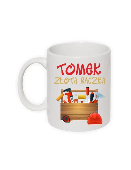 Kubek z nadrukiem imię złota rączka