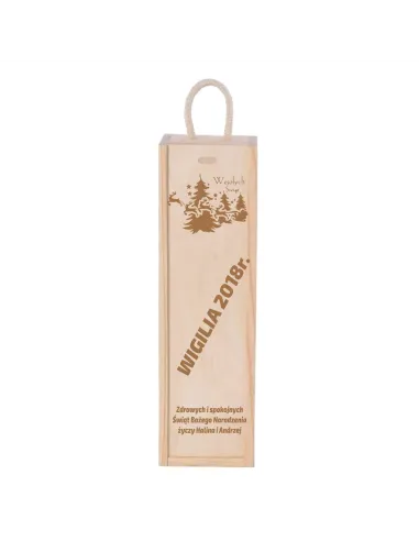 SKRZYNKA PUDEŁKO NA WINO Z GRAWEREM prezent święta