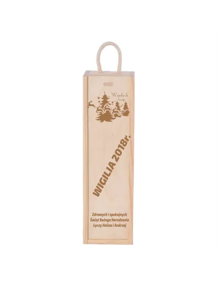 SKRZYNKA PUDEŁKO NA WINO Z GRAWEREM prezent święta