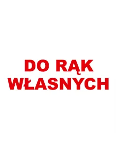PIECZĄTKA - DO RĄK WŁASNYCH - tanie pieczątki
