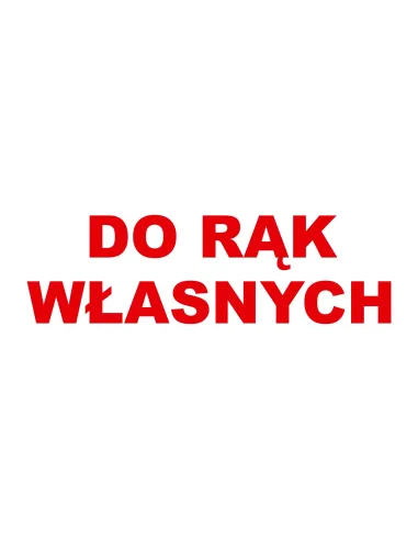 PIECZĄTKA - DO RĄK WŁASNYCH - tanie pieczątki