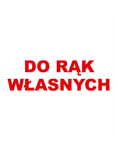 PIECZĄTKA - DO RĄK WŁASNYCH - tanie pieczątki